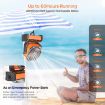 Camping Fan with LED Lantern, 20000mAh Rechargeable Battery Operated Outdoor Tent Fan with Light & Hook, 270° Pivot