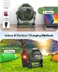 10800mAh Solar Powered Fan & Led Lantern, Rechargeable Outdoor Tent Fan for Camping Essentials